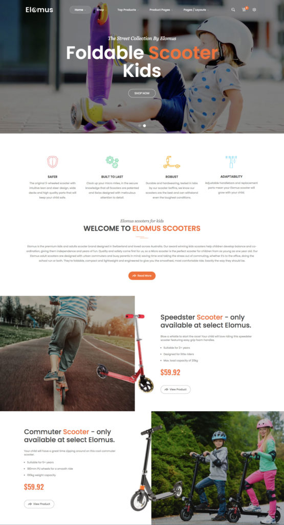 Best Shopify Themes For Your Scooter Store